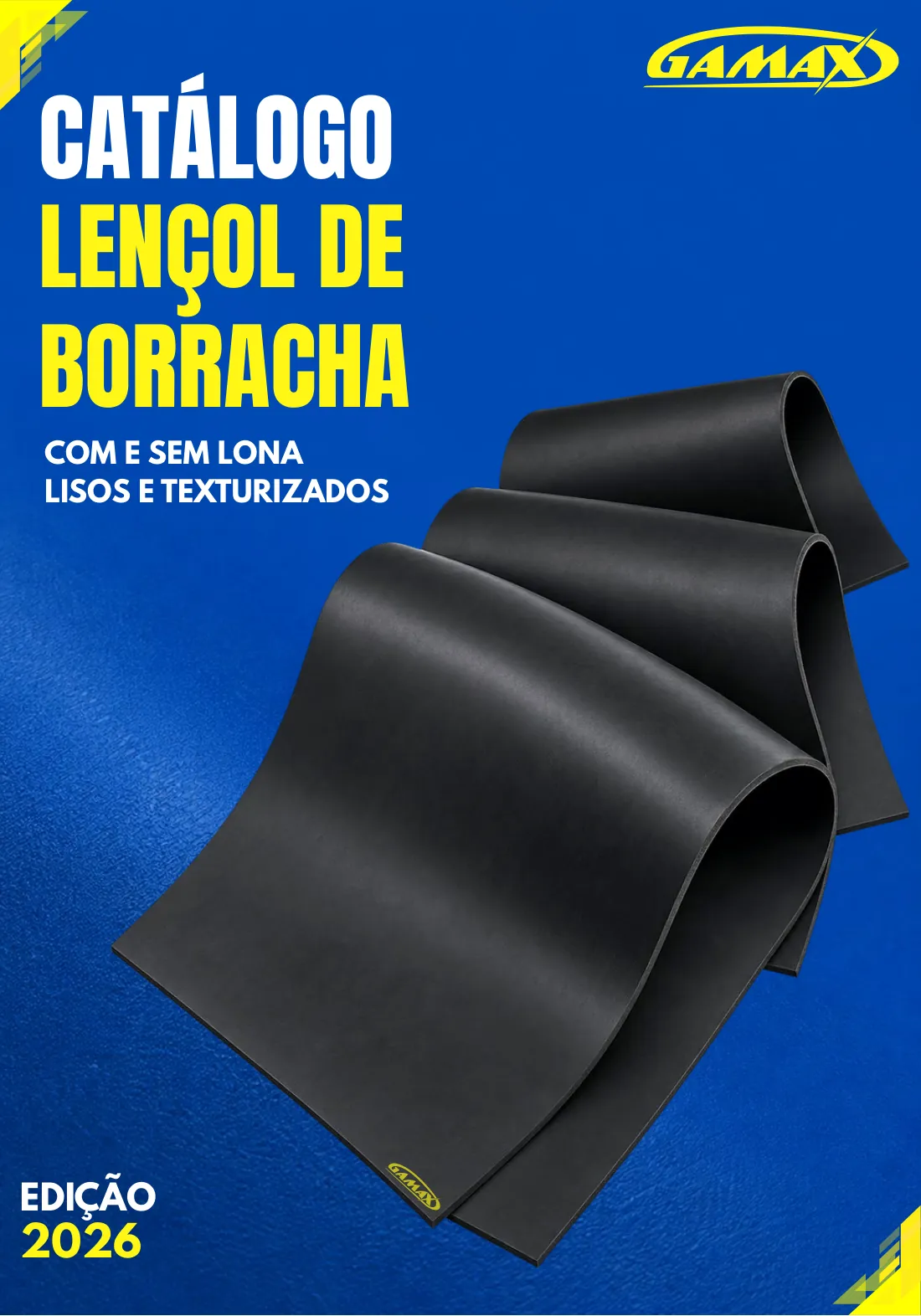 Capa do catálogo Lençóis de Borracha
