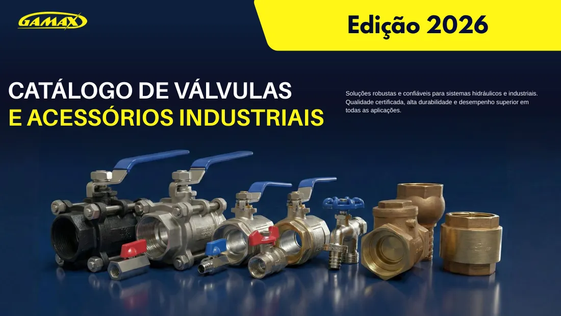 Capa do catálogo Válvulas e Acessórios Industriais