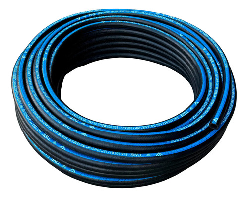 Mangueira Trama De Aço 5/8'' Multiuso Lavadoras Pressão Preto