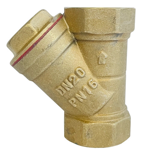 Filtro Y 3/4 Polegada Latão Com Tela De Aço Inox Pn16