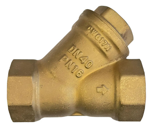 Filtro Y Latão 1.1/2  Com Tela Inox Para Válvula