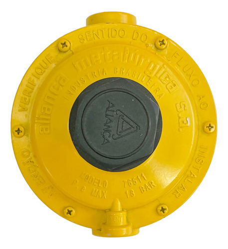 Regulador Gás Aliança 76511 Amarelo 12kg/h Estagio Unico