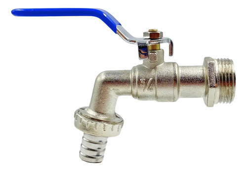 Torneira De Jardim Metal 3/4 Tanque Quintal Uso Geral + Bico Prateado Brilhante