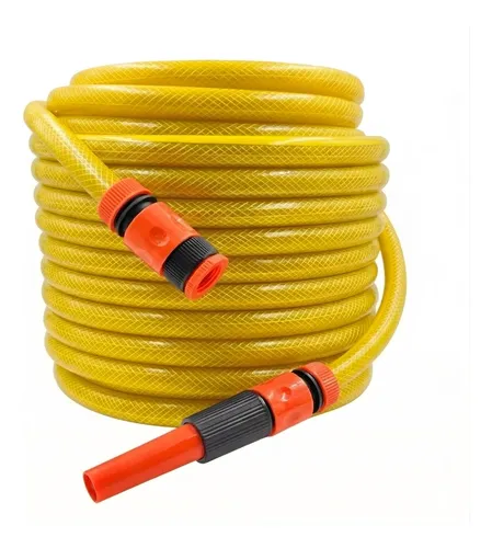 Mangueira De Jardim 25m Reforçada 1/2 Anti Torção + Esguicho Amarelo