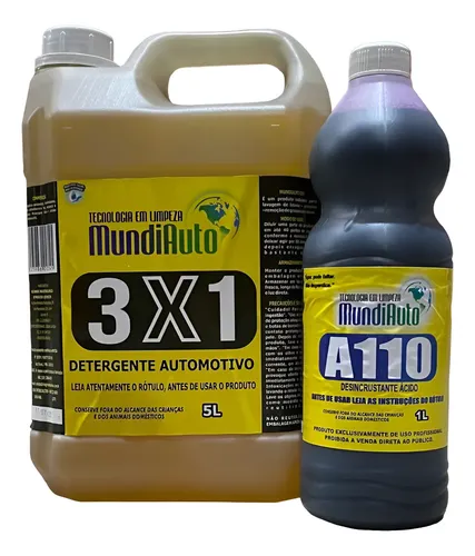 Detergente Automotivo 3 Em 1 5litros + Brinde Ativado A110