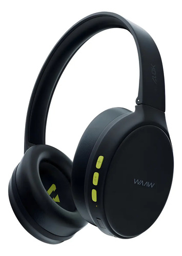 Fone De Ouvido Bluetooth Sem Fio Waaw By Alok Sense 200hb Co Preto/verde