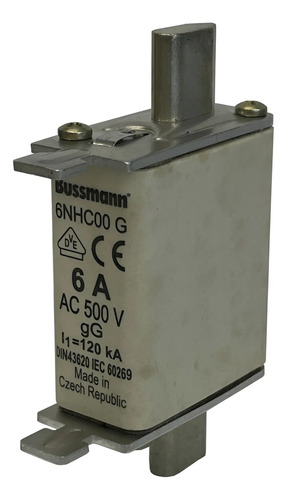Fusível Bussmann 6nhc00g Gg/gl 500v Caixa Com 3 500v