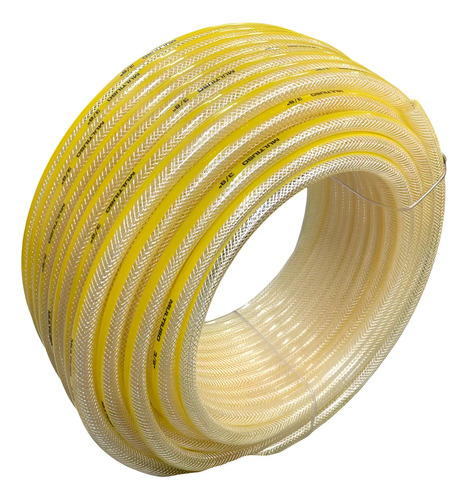 Mangueira Multiuso Gás 3/8 10m Pvc Trançada Amarelo