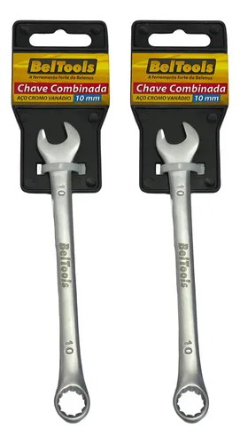 Kit 02 Chaves Combinada De 10mm Beltools Aço Cromo Vanadio Cinza