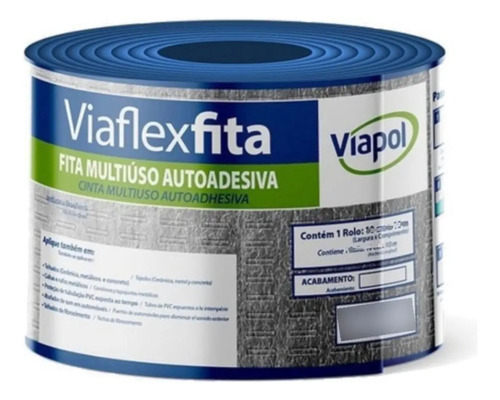 Manta Fita Asfáltica Telhado Tapa Goteira cmx10m Viapol