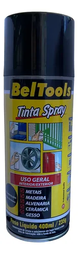Tinta Spray Uso Geral 400ml Preto Brilhante Beltools
