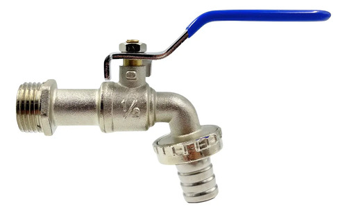 Torneira Jardim Metal 1/2 Tanque Banheiro Uso Geral + Bico Prateado Brilhante