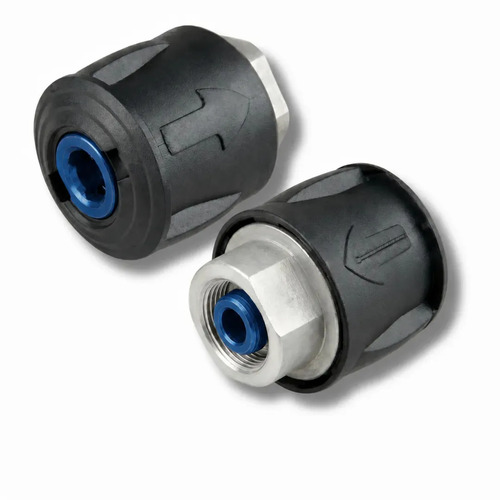 Adaptador Emenda Engate Rápido Para Lavadora De Alta Pressão Bosch Stihl Rosca Fêmea Em Alumínio Conector Para Mangueira E Pistola De Lavadora Jato De Água Uso Profissional E Residencial Gamax