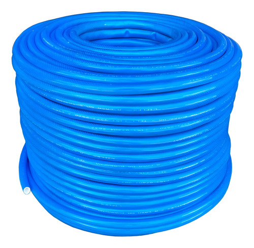Mangueira Jardim 1/2'' Trançada Pvc Parede 2,5mm Azul