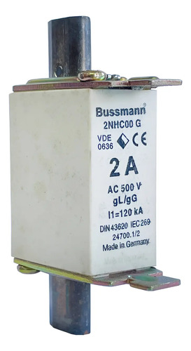 Fusível Bussmann nhc00 500v 500000v