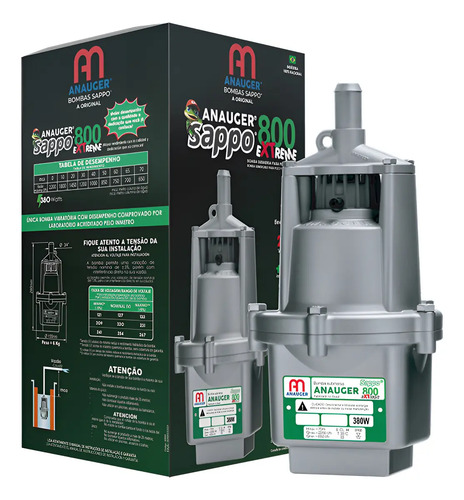 Bomba Anauger Sappo 800 Extreme 380w 220v Monofásica Prateado 220v