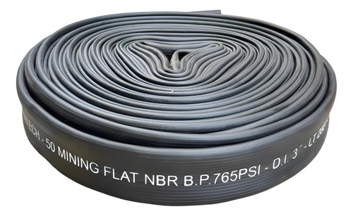 Mangueira Irrigação Flat Especial 3'' Gommatech Preto
