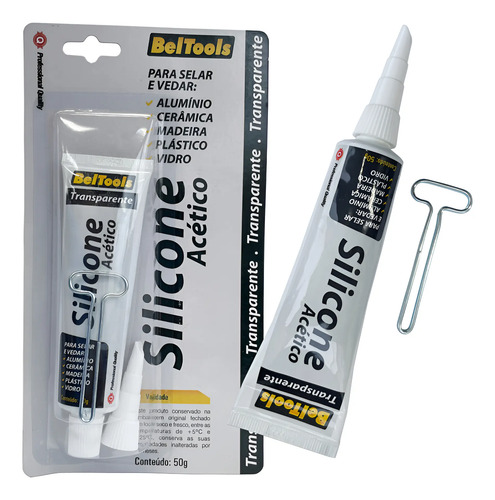 Silicone Acético Transparente P/ Selar E Vedar Beltools  50g