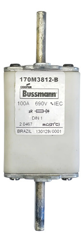 Fusível Bussmann 690v 100a Modelo 170m3812-b 690v