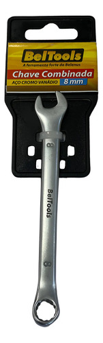 Chave Combinada 8mm Beltools Em Aço Cromo Vanadio Cinza-escuro