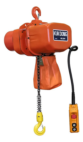 Talha Elétrica 3 Toneladas Kukdong Ke-90 Laranja 380v 1