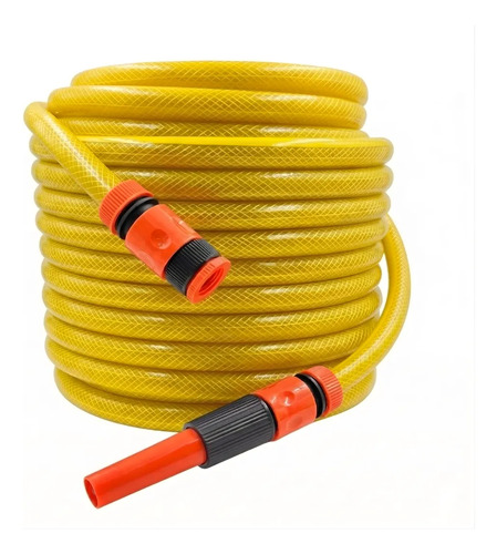 Mangueira De Jardim Reforçada Não Dobra + Esguicho Amarelo