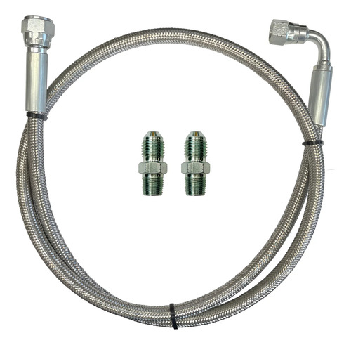 Mangueira Prensada Inox Aeroquip Óleo Turbina C/ Conexões  Prata