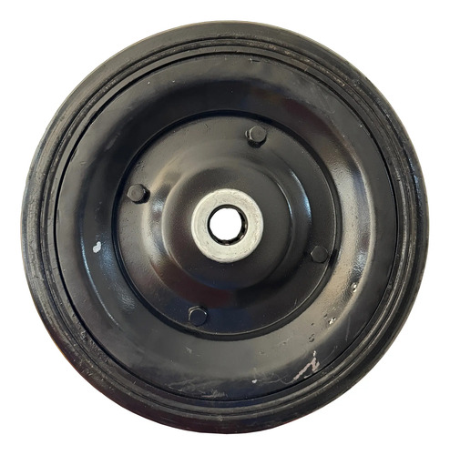 Roda Estampada 12'' Pneu Maciço Carrinho Armazém Rolete Preto
