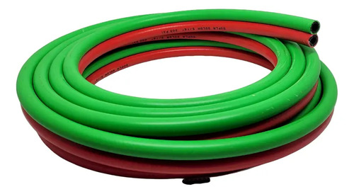 Mangueira Dupla 10m Himaflex Solda Oxigênio Acetileno 5/16  Maçarico Verde
