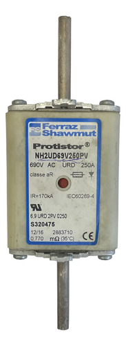 Fusível Ferraz Shawmut Nh2ud69v250p  690v
